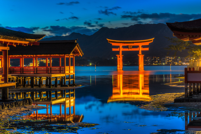 Miyajima, The  famous Floating Torii gate, Japan.
